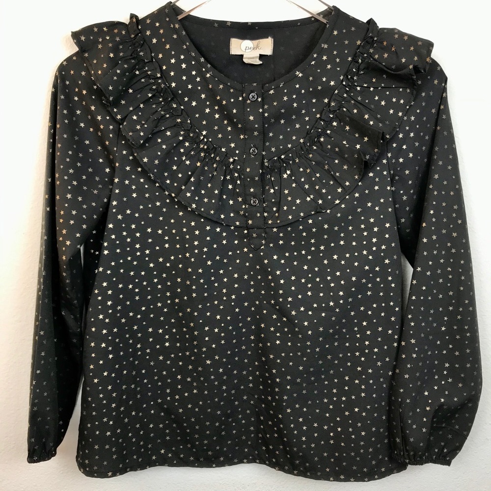 Long Sleeves Blouse w/ Ruffles - Girls
